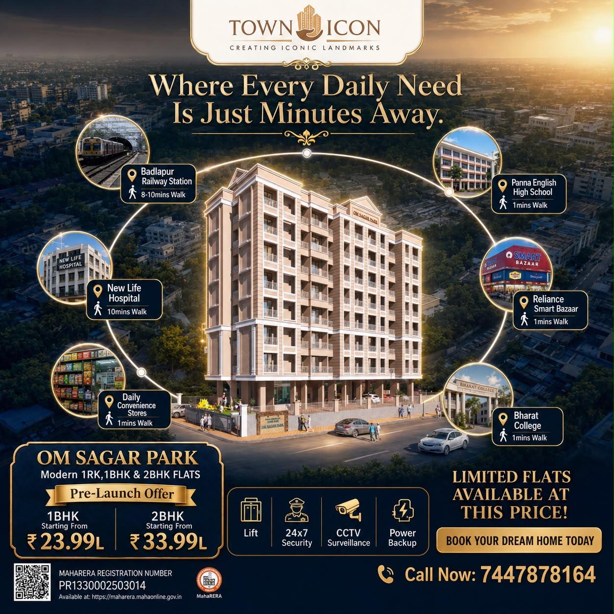 Om Sagar Park building elevation, Badlapur West
